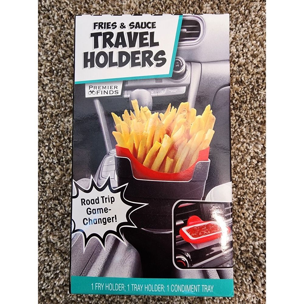 French Fries and Sauce Travel Cup Holder ~Funny‎ Novelty~Gag Gift~Travel Kids